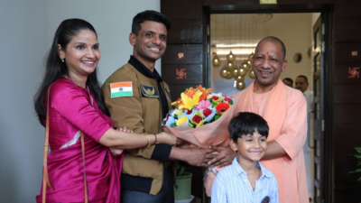 UP: Shubhanshu Shukla meets Yogi Adityanath; CM announces scholarship in his name
