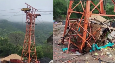 Gujarat tragedy: 6 dead after cargo ropeway cable snaps near Pavagadh Hill temple; rescue ops on