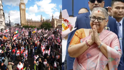 Evening News Wrap: London protest turns violent, China counters US sanctions call; and more