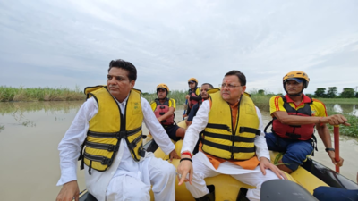 On-site inspection of disaster-affected areas by chief minister Pushkar Singh Dhami