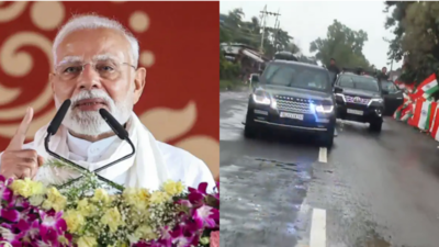 PM Modi Manipur visit: Heavy rains force plan change; he travels by road to reach rally venue