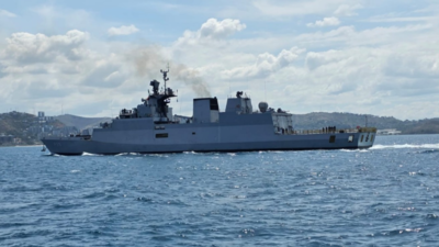 Indian warship leads fleet review of Papua New Guinea’s Independence Day celebrations