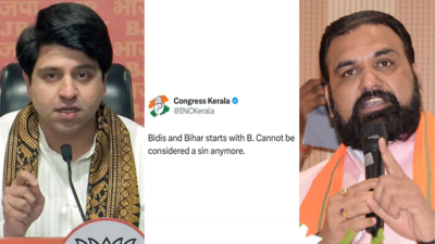'Bidi-Bihar' row: Deleted Congress post on GST sparks backlash; BJP hits back with 'C for corruption'