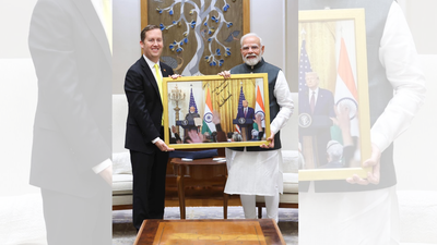 'Mr PM, you are great': US ambassador-designate gifts Trump-signed portrait to PM Modi — See pic