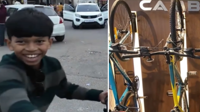 'Viewers made this possible': US vlogger buys new cycle for Indian kid - video shows boy’s priceless joy