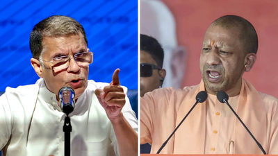 Congress leader Pawan Khera, left, and UP CM Yogi 'Don't want Adityanath model in Bihar': Congress' Pawan Khera slams UP CM Yogi; reacts to 'jungle raj' comment