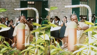 Watch: Peon rings school bell for last time after 38 years of service; students give special farewell