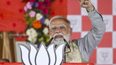 Prime Minister Narendra Modi addresses a public meeting ahead of the Bihar Assembly elections, in Muzaffarpur, Bihar. (PTI Photo) 'Yuvrajs out on bail': PM Modi mocks Rahul, Tejashwi; invokes '5 Ks' to attack opposition