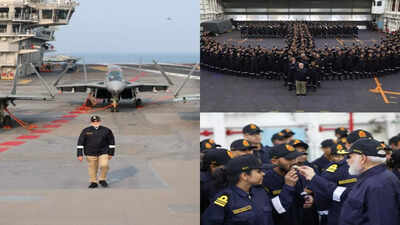 Dinner, songs, yoga & more: How PM Modi spent Diwali with Navy on INS Vikrant; watch MiG-29s in action