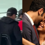 Ranbir Kapoor greets Deepika Padukone with a hug after she stops her cart for him. Watch their airport reunion