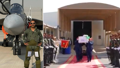 The Indian Air Force mourns Wing Commander Namansh Syal, who tragically died in a Tejas jet crash at the Dubai airshow. A video tribute showcased a solemn send-off, honoring his dedicated service and exceptional skill. This incident marks the second Tejas crash in under two years, raising concerns about the indigenous aircraft's safety record. Final Salute: IAF shares send-off video for Wing Commander Syal— watch
