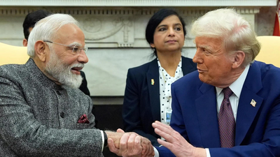 US President Donald Trump shakes hands with Prime Minister Narendra Modi in the Oval Office of the White House, Feb. 13, 2025, in Washington. (AP File Photo) Trade tension, differences over oil imports — but Donald Trump keeps dialing PM Modi: White House says trade team in 'serious discussions'
