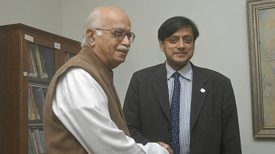 LK Advani and Shashi Tharoor (File photo) 'Like Nehru, Indira': Shashi Tharoor defends Advani's legacy; argues 'don't reduce career to one episode'