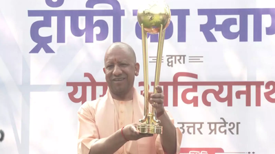 Uttar Pradesh CM Yogi Adityanath welcomes FIH Men's Junior Hockey World Cup trophy in Lucknow