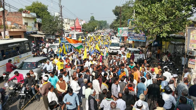 'Rojgaar Do': Sanjay Singh targets job vacancies, paper leaks as AAP's padyatra enters Day 3 in UP; slams BJP