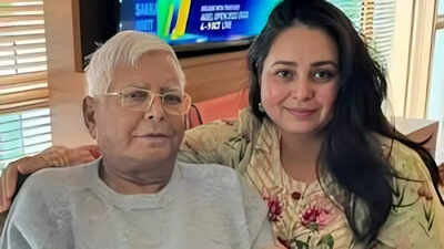 Rohini Acharya with Lalu Prasad Yadav (File photo) 'Abused & hit': After disowning Lalu family, Rohini Acharya's big charge on Tejashwi Yadav