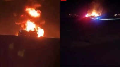 42 Indians feared dead in Saudi: Video shows towering smoke after Saudi bus fire — Watch