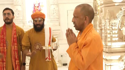 CM Yogi Adityanath visits Ayodhya, reviews preparations for Ram Temple flag hoisting