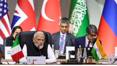 <p>PM Modi at G20</p> G20 summit: PM Modi calls for global fight against drug-terror nexus